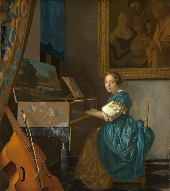 Jan Vermeer Young Woman Seated at a Virginal (mk08)